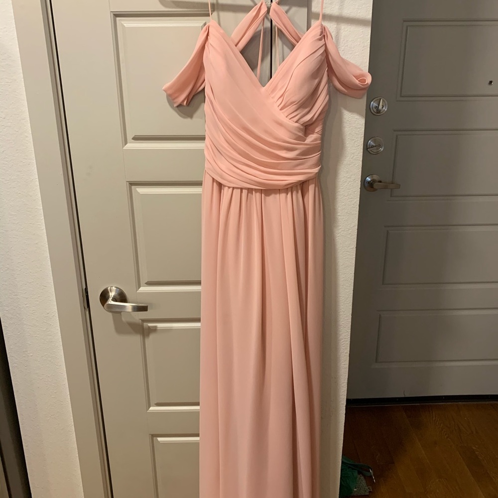 Hayley Paige Chiffon Rose Bridesmaid Dress 5663